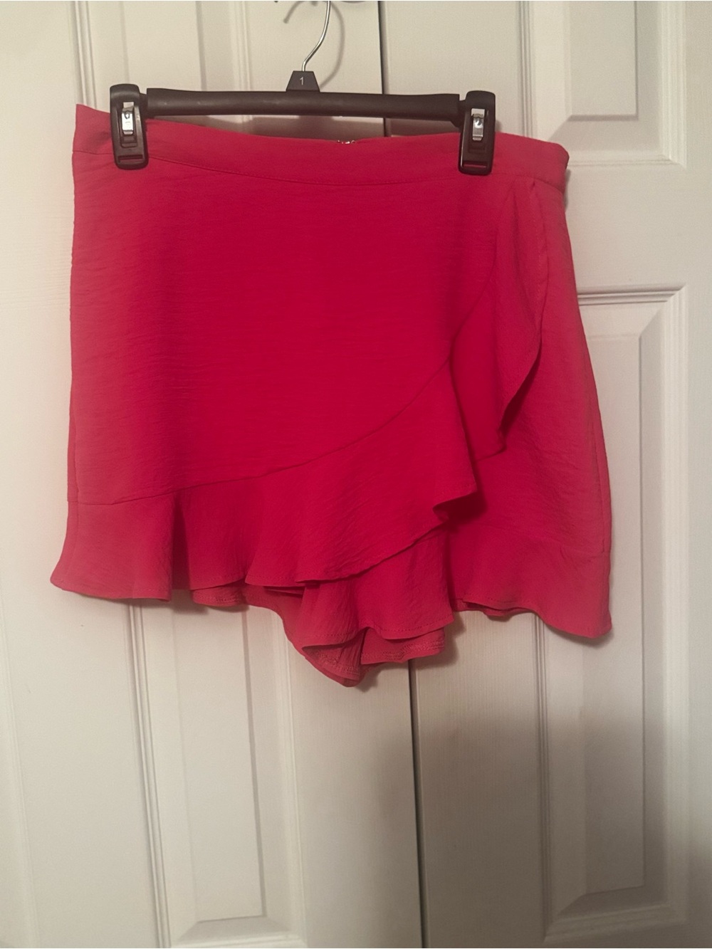 Love Hot Pink Ruffle Mini Skort